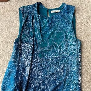 Asymmetrical Silk Sleeveless Blouse
